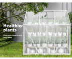 Lambu Greenhouse Aluminium Walk In Green House Garden Plant Shed PC 1.9x1.9x1.95m