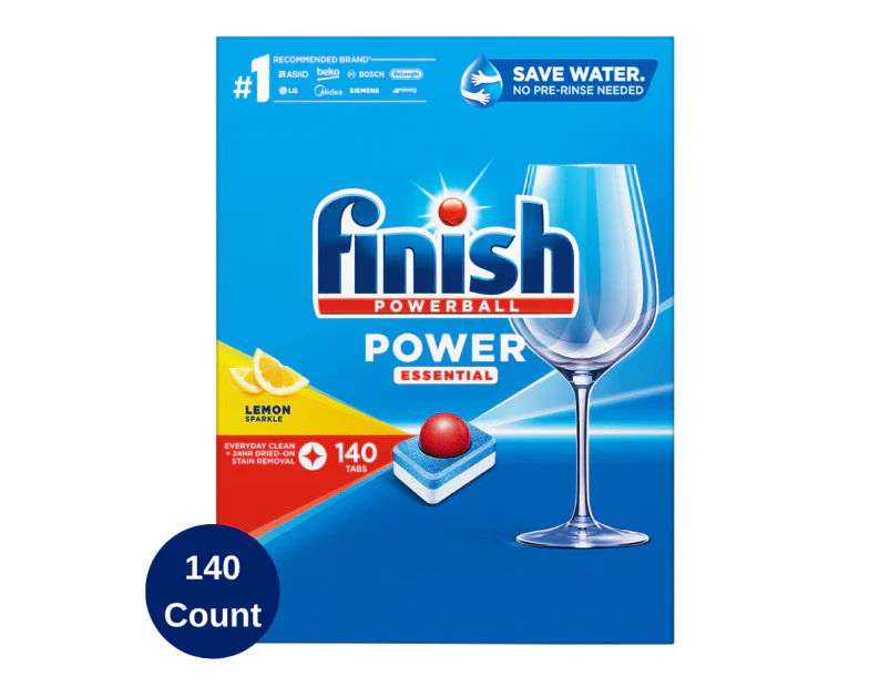 Finish Powerball Dishwasher Tablets Lemon Sparkle 140 Dishwashing Tabs