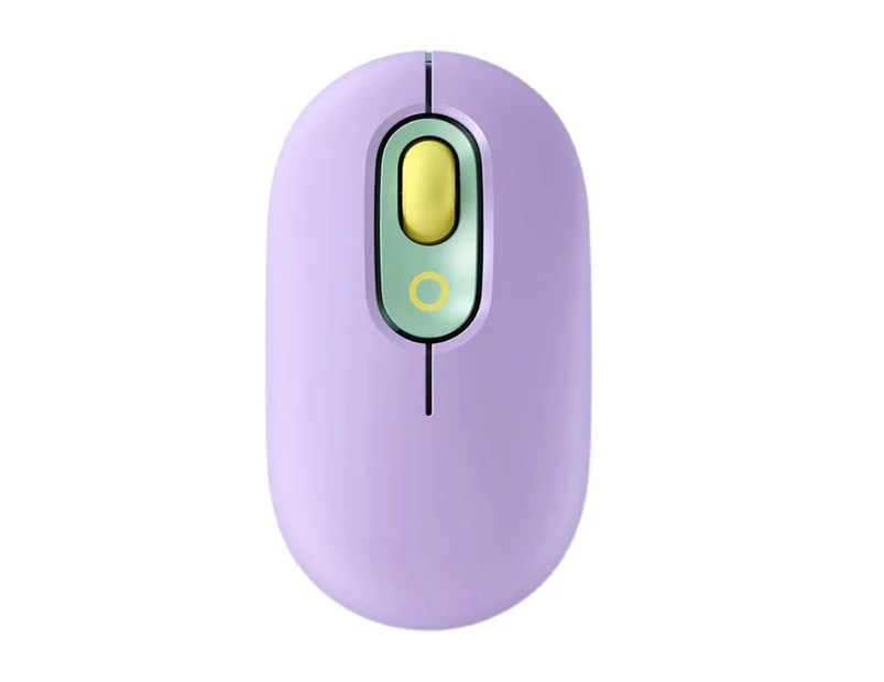Wireless Mouse Mute Ergonomic Quick Response Anti-slip Comfortable DPI Adjustable Dual Mode Mini 2.4G Bluetooth-compatible Desktop Optical Mouse for Office - Purple