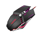 Wired Mouse Ergonomic Quick Response Professional Anti-slip Sensitive Comfortable Grip 7 Buttons Gaming Mouse Optical USB Wired Mice for Laptop - Black