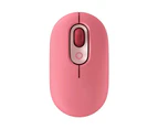 Wireless Mouse Mute Ergonomic Quick Response Anti-slip Comfortable DPI Adjustable Dual Mode Mini 2.4G Bluetooth-compatible Desktop Optical Mouse for Office - Rose Red