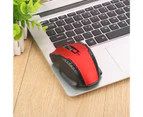 Wireless Mouse Plug And Play Long Standby Time Ergonomic 6 Button Sensitive Computer Accessories Wireless 2.4GHz Wireless Optical Mouse for Office - Red
