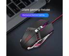 Wired Mouse Ergonomic Quick Response Professional Anti-slip Sensitive Comfortable Grip 7 Buttons Gaming Mouse Optical USB Wired Mice for Laptop - Black