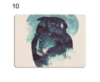 Mouse Pad Ultra-thin Non-slip Smooth Surface Owl Watercolor Painting Desk Mousepad Wrist Rest Mat for Gaming