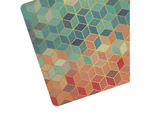 Mouse Pad Ultra-thin Anti-slip Smooth Polygon Colorful Pattern Keyboard Mouse Mat Wrist Rest for Laptop