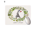 Mouse Pad Soft Comfortable Smooth Surface Eiffel Tower Desk Keyboard Mousepad Wrist Rest for Office