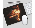 Mouse Pad Soft Rubber Anti-slip Fire Light Pattern Desk Mouse Mat Wrist Rest for Laptop
