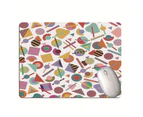 Mouse Pad Soft Non-slip Rubber Geometric Colorful Pattern Desk Mouse Mat Wrist Rest for Office