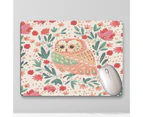 Mouse Pad Ultra-thin Non-slip Smooth Surface Owl Watercolor Painting Desk Mousepad Wrist Rest Mat for Gaming