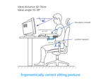 1 Set Computer Arm Support Ergonomic Protective Adjustable Computer Multipurpose Mouse Armrest for Office - Grey