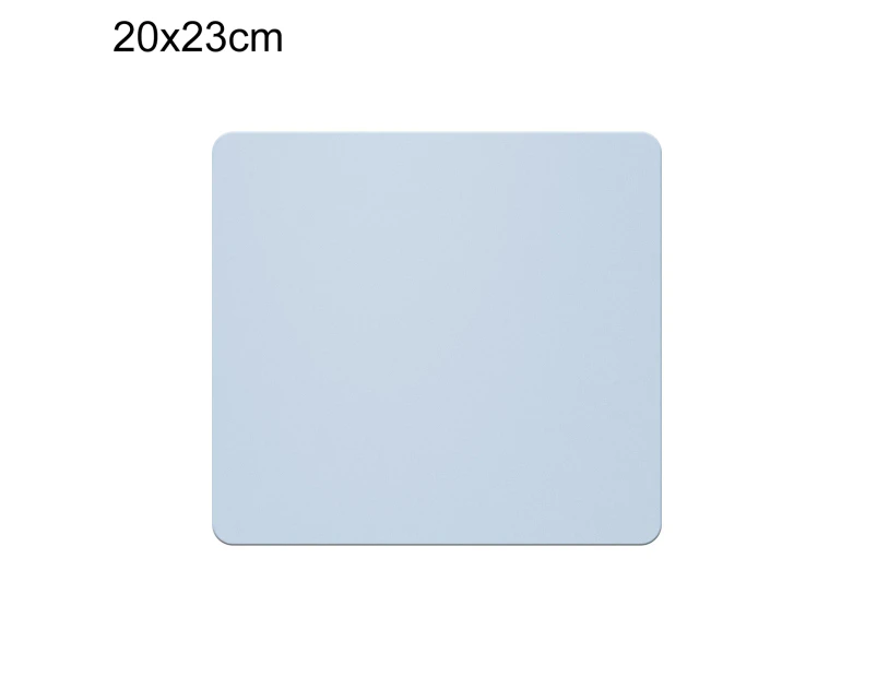 Mouse Pad Two-sided Use Anti-slip Faux Leather Waterproof Thicken Large Computer Desktop Mice Mat for Home - Light Blue