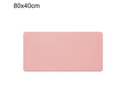 Mouse Pad Two-sided Use Anti-slip Faux Leather Waterproof Thicken Large Computer Desktop Mice Mat for Home - Pink