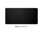 Mouse Pad Two-sided Use Anti-slip Faux Leather Waterproof Thicken Large Computer Desktop Mice Mat for Home - Black