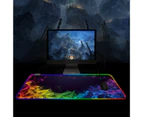 Anti-slip Large Rubber Base Colorful Luminous RGB Gaming LED Mouse Pad Mat for Computer - Multicolor
