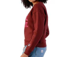 Russell Athletic Women's Applique Arch Logo Crew - Port