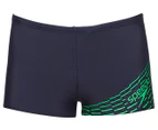 Speedo Boys' Medley Logo Aquashorts - Navy/Fake Green