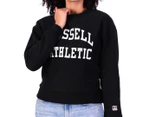 Russell Athletic Women's Applique Arch Logo Crew - Black