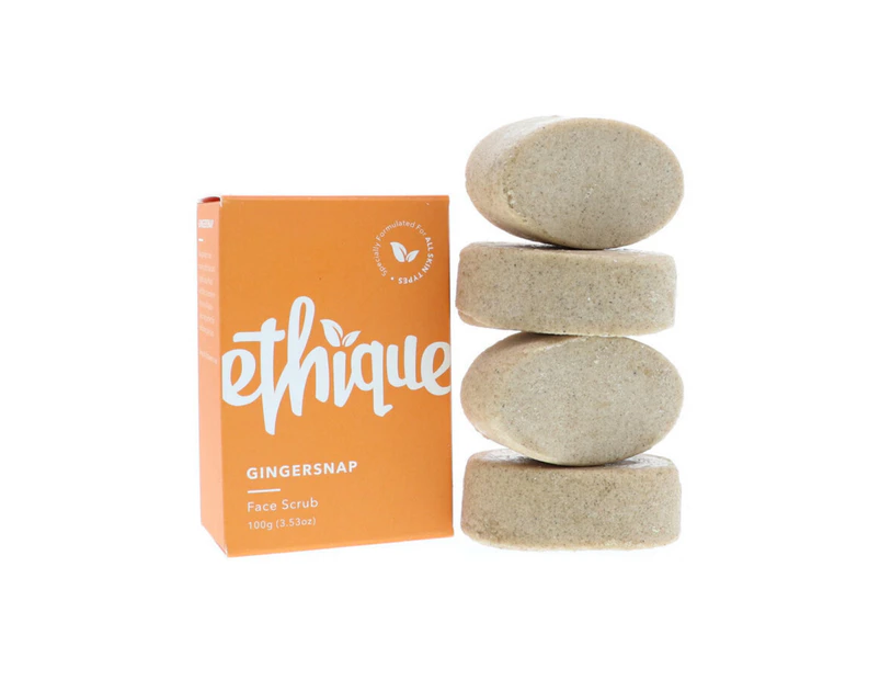 Ethique Solid Face Scrub For All Skin Types Gingersnap (Vegan) 100g