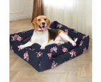 Pawz Pet Bed Mattress Dog Cat Pad Mat Puppy Cushion Soft Warm Washable L Navy