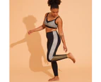 DECATHLON NABAIJI Women's Aquafit-Aquabiking Swimsuit Legging Bottoms - Black Khaki Print