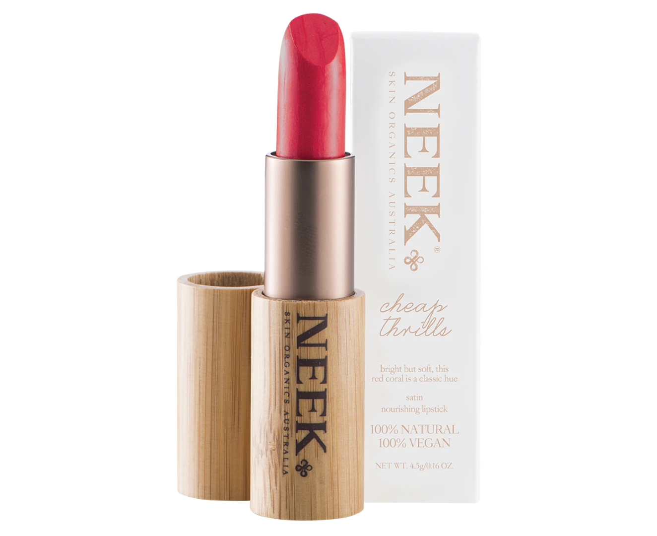 NEEK 100% Natural Vegan Lipstick Cheap Thrills - Satin (4.5 g)