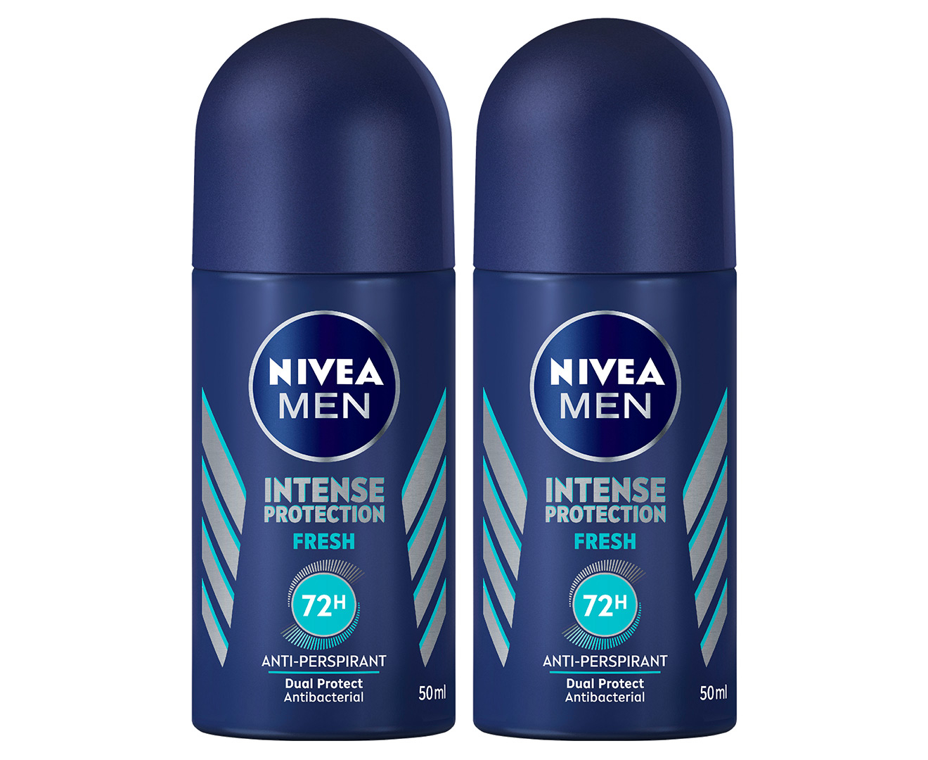 2 X Nivea Men Intense Protection Fresh Roll On Deodorant 50ml Catch