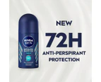 3 x Nivea Men Intense Protection Fresh Roll-On Deodorant 50mL