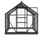 vidaXL Glass Greenhouse Anthracite Aluminium Conservatory Shed Multi Sizes