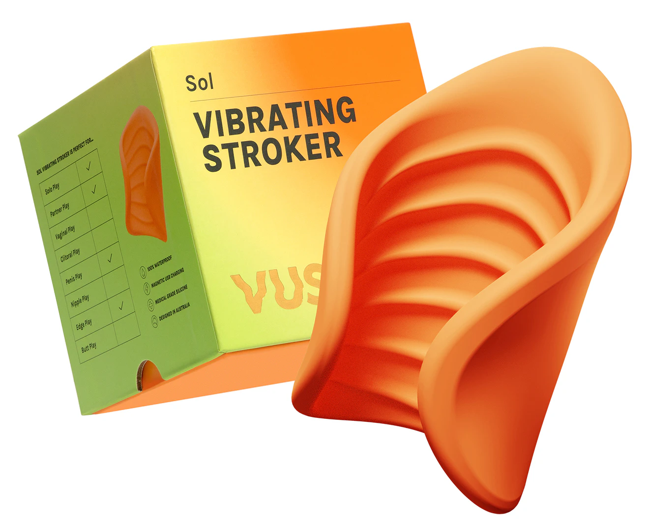 VUSH Sol Vibrating Stroker - Orange