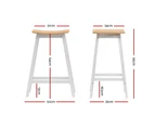 Artiss 2x Bar Stools Wooden Chairs Oak