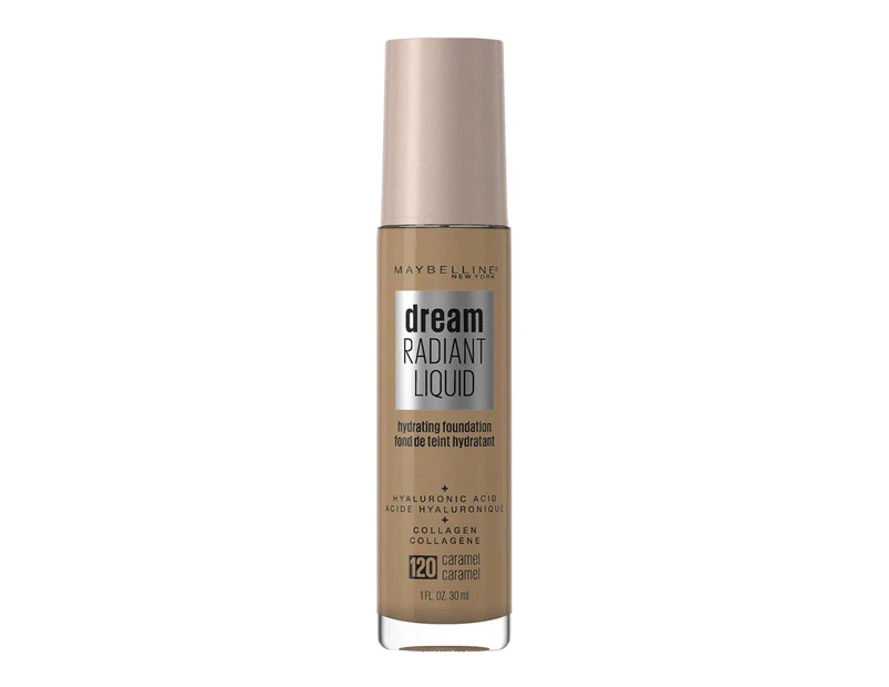 Maybelline Dream Radiant Liquid Hydrating Foundation w Collagen - Caramel 120