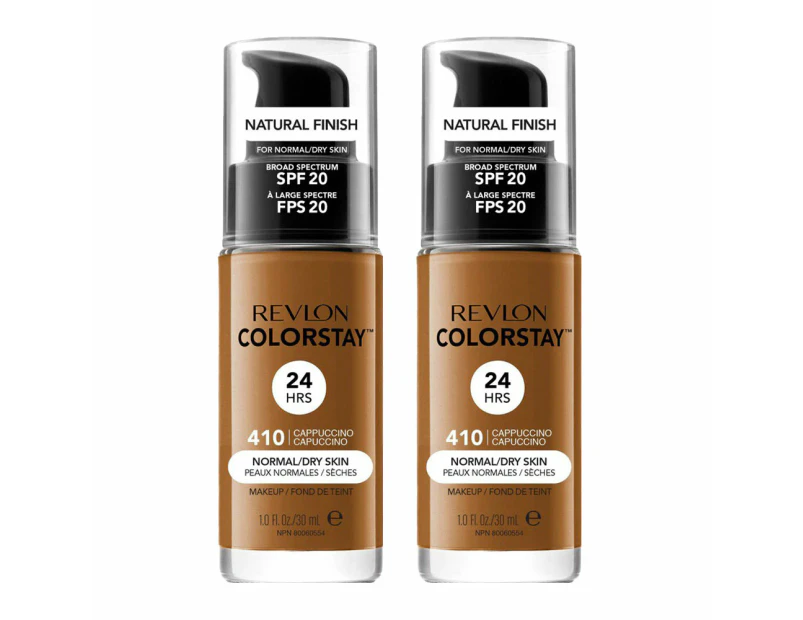 Revlon Colorstay Makeup Normal/ Dry Skin 30ml 410 Cappuccino 2 Pack