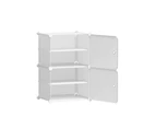 Artiss Shoe Cabinet DIY Shoe Box White Storage Cube Portable Organiser Stand