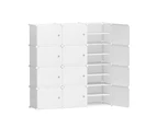 Artiss Shoe Box DIY Set of 12 Storage Cube Stackable White