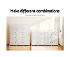 Artiss Shoe Box DIY Set of 12 Storage Cube Stackable White