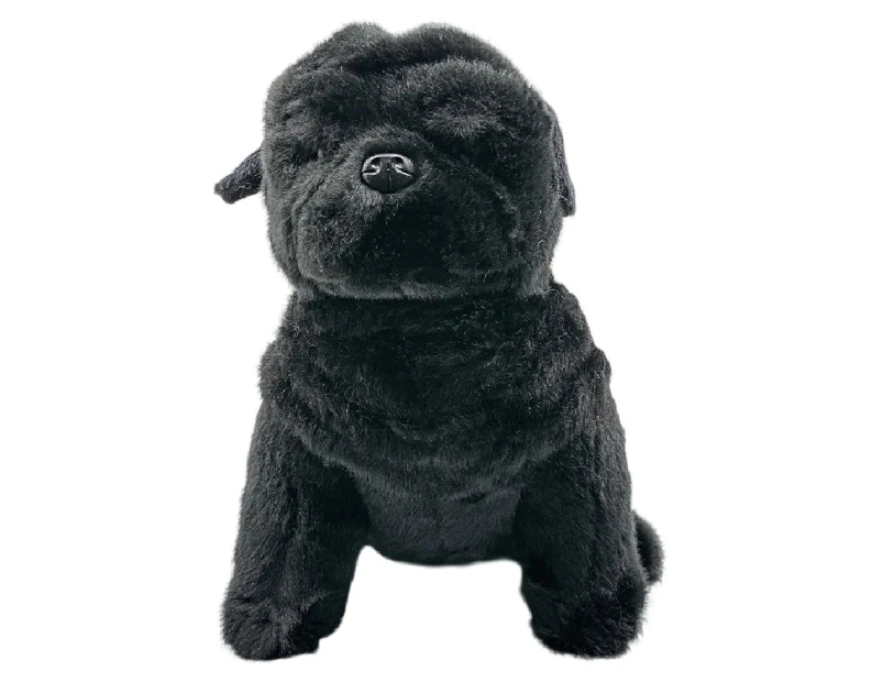 Bocchetta Plush Toys "Oreo" The Pug Dog Plush Toy Sitting Medium 28cm