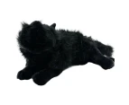Bocchetta Plush Toys Onyx Fluffy Black Cat Persian or Chantilly Tiffany Laying Down