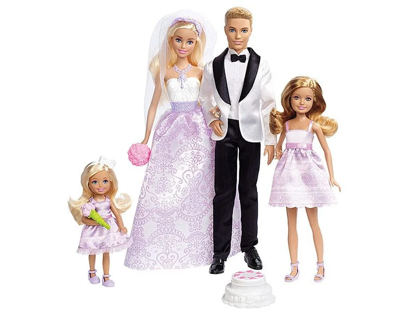Mattel Barbie Wedding Gift Set - Barbie, Ken, Stacie , Chelsea
