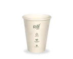 White Truly Eco Compostable Coffee Cups - 90mm Top - 111mm - 12oz (360ml)