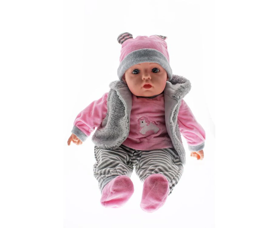 Baby Doll Sophia Grey Pink Waistcoat