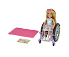 Barbie Chelsea Doll (Blonde) & Wheelchair Toy For 3 Year Olds & Up