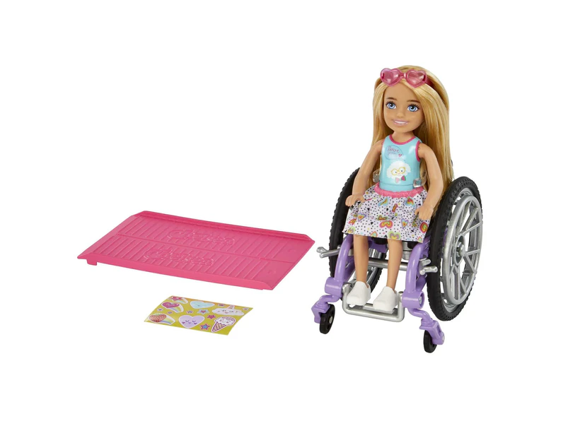 Barbie Chelsea Doll (Blonde) & Wheelchair Toy For 3 Year Olds & Up