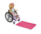 Barbie Chelsea Doll (Blonde) & Wheelchair Toy For 3 Year Olds & Up