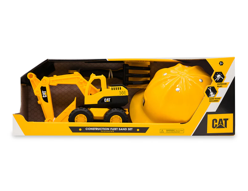 CAT Construction Fleet Excavator Sand Set - Yellow/Black