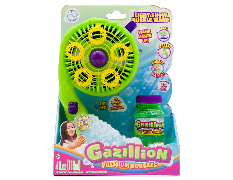 Gazillion Light & Show Bubble Wand Toy