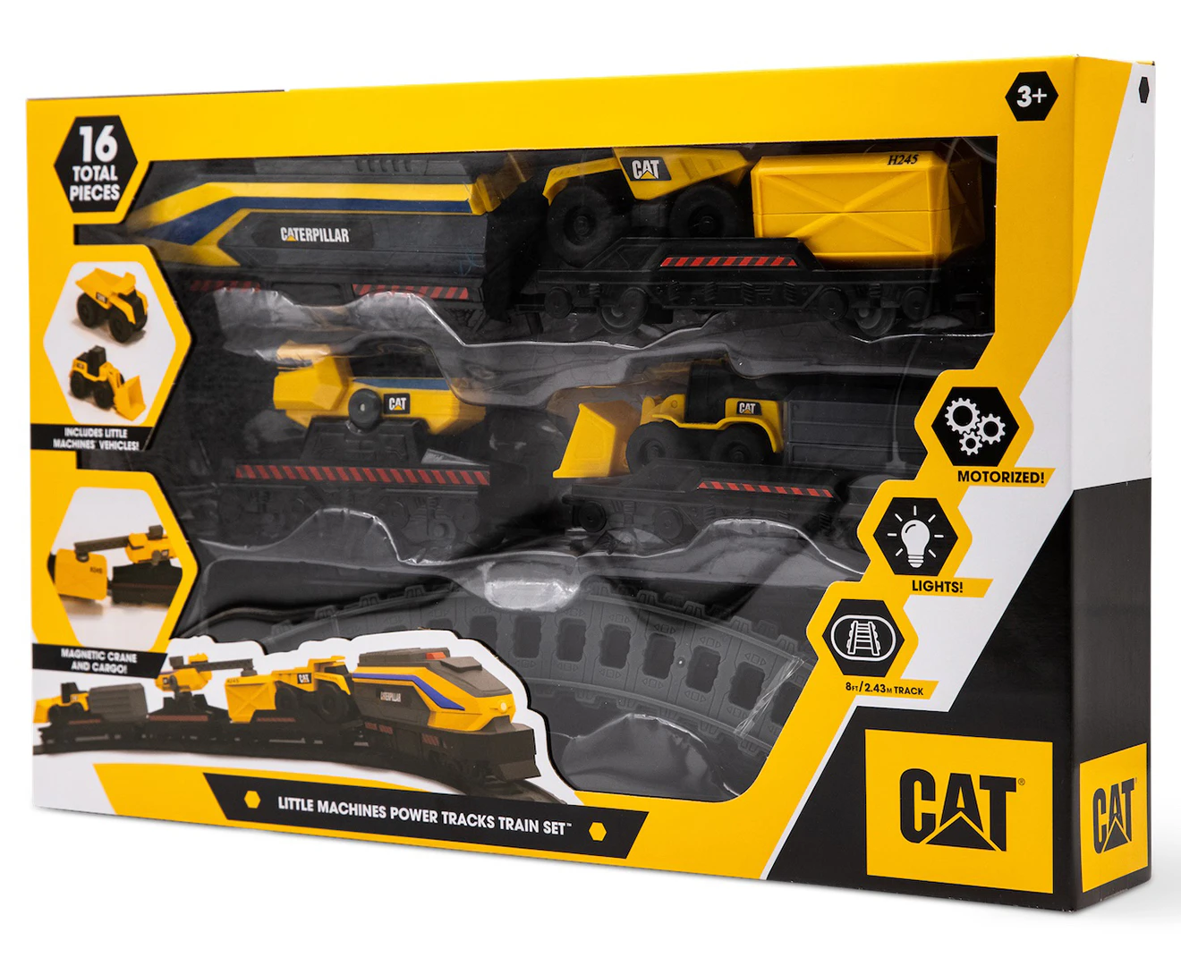 CAT Little Machines Power Tracks Train Set