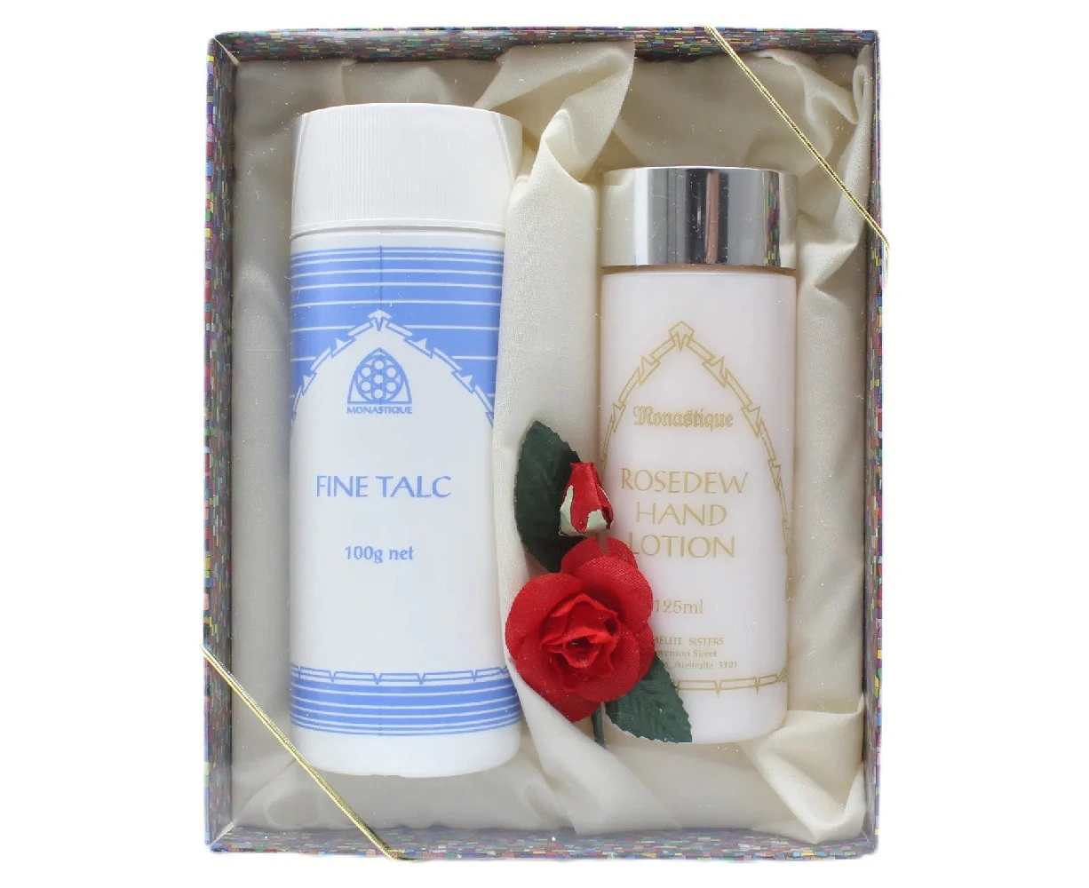 Monastique Rosedew Hand Lotion 125ml & 100g Talc Gift Set