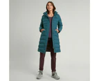Kathmandu Winterburn Womens Down Puffer 600 Fill Longline Warm Winter Coat  Women's  Puffer Jacket - Green Deep Lagoon