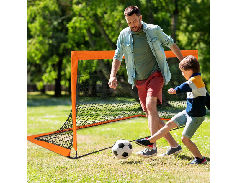 YOPOWER 120x90x90cm Soccer Goal Net for Kids Backyard with Carry Bag 8 Ground Stakes