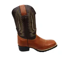 D Milton Hoover Mens Leather Comfortable Western Cowboy Boots - Tan